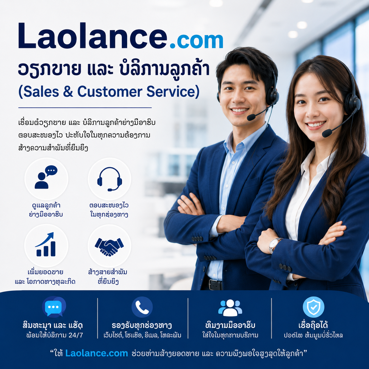 ການຂາຍ ແລະ ການບໍລິການລູກຄ້າ